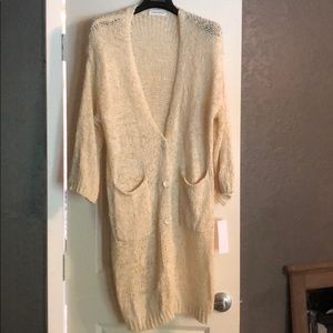 Goodnight Macaroon loose knit duster cardigan